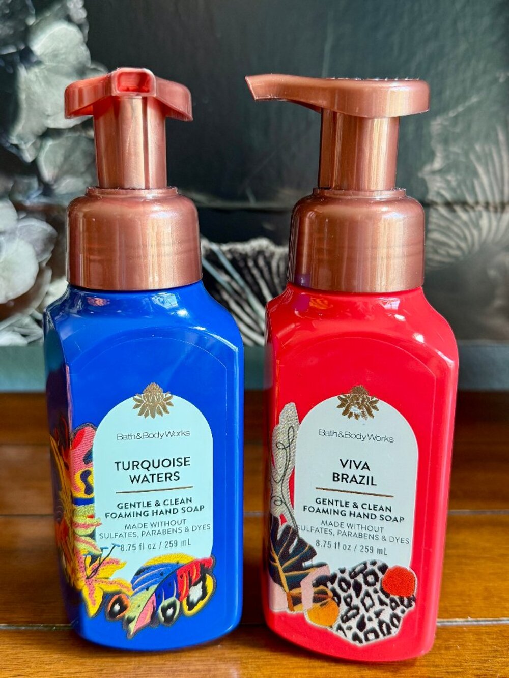 NEW 2-Pc TURQUOISE WATERS & VIVA BRAZIL Foaming Hand Soap Bath & Body Works